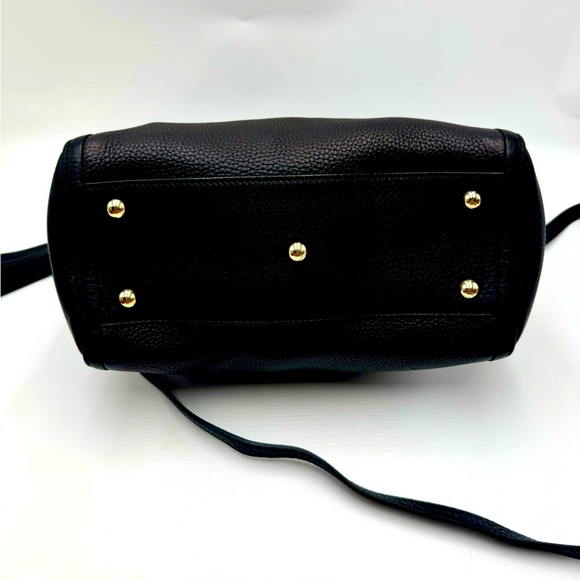 Auth Gucci Black / Brown Cherry Metallic Leather 2way SoHo Working Tote Satchel - Picture 6 of 16